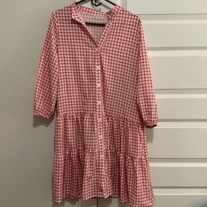 Gingham Printed Dress